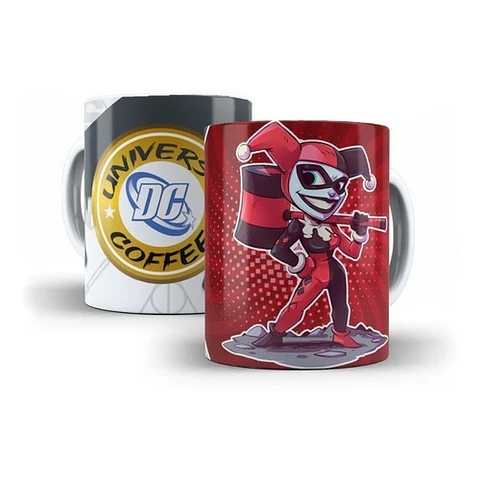 Kit Diseños Plantillas Tazas Dc Comics Sublimación Editable