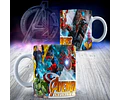 Kit Diseños Plantillas Tazas Los Vengadores Sublimación M3