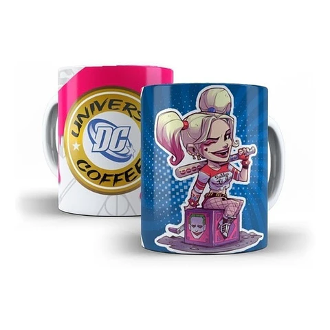 Kit Diseños Plantillas Tazas Dc Comics Sublimación Editable