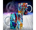 Kit Diseños Plantillas Tazas Los Vengadores Sublimación M3