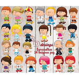 Kit Imprimible   Egresaditos 4 -  24 Imágenes