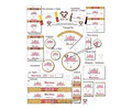 Kit Imprimible Llama Dorada Editable