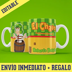 Kit Diseños Plantillas Tazas El Chavo Del 8 Sublimación