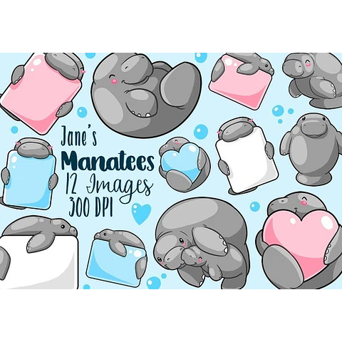 Cliparts Imagenes Png Manaties De Colores Pasteles Jk37