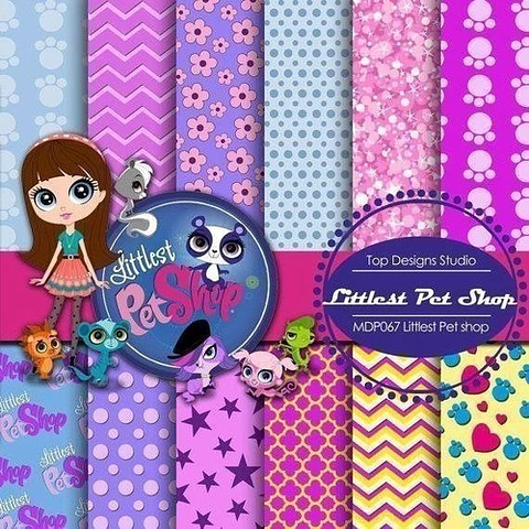 Kit Imprimible Fondos Clipart - Little Pet Shop
