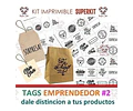 Kit Imprimible Tags Emprendedor Mod 2 Destaca Tus Envios!