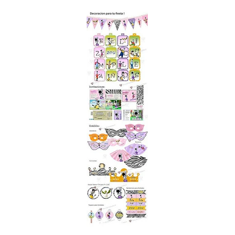 Kit Imprimible Zou Editable