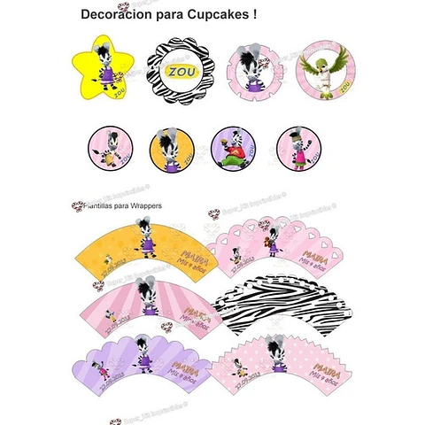 Kit Imprimible Zou Editable