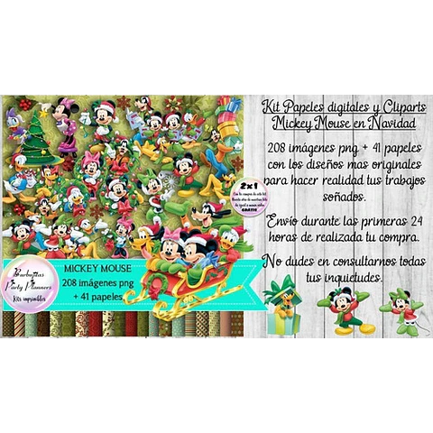 Papeles Fondos Y Cliparts Imagenes Png Mickey Mouse Navidad