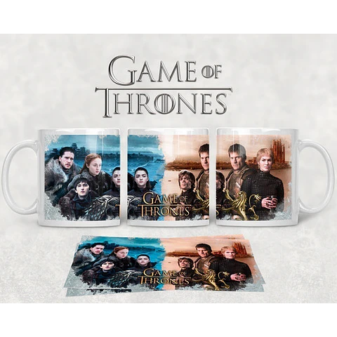 Kit Diseños Plantillas Tazas Game Of Thrones Sublimación M3
