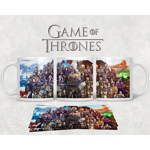 Kit Diseños Plantillas Tazas Game Of Thrones Sublimación M3