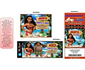 Kit Imprimible Candy Bar Moana El Mas Completo