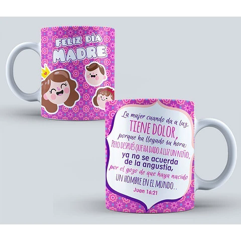 Diseños Plantillas Para Tazas Día De La Madre Sublimación M1