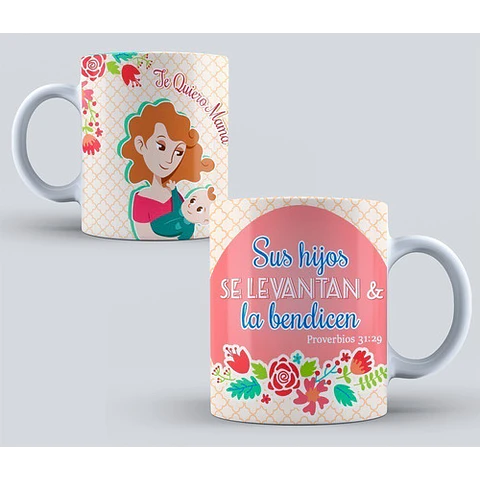 Diseños Plantillas Para Tazas Día De La Madre Sublimación M1