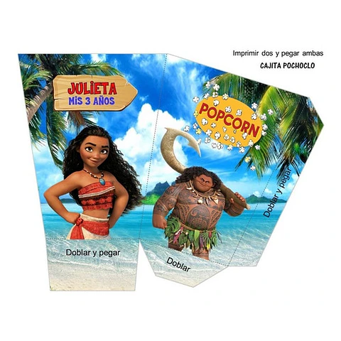 Kit Imprimible Candy Bar Moana El Mas Completo