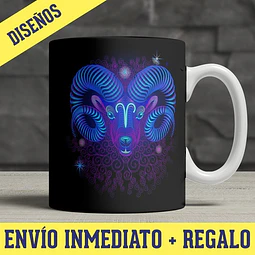 Diseños Plantillas Tazas Signos Del Zodiaco Sublimación M3