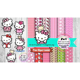 Hello Kitty Papeles Y Cliparts Png  Kit Imprimible