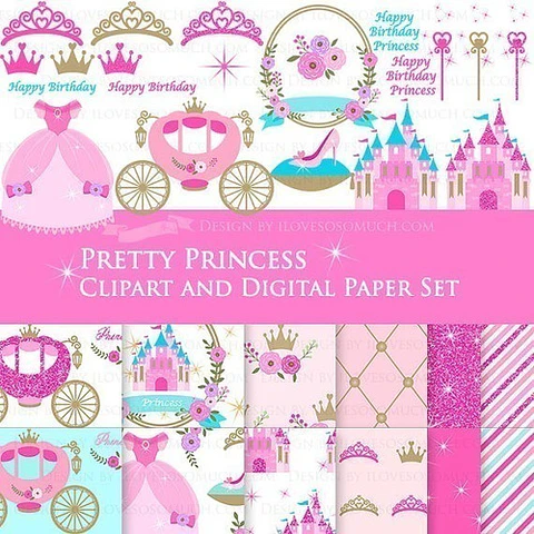 Cliparts Png Y Papeles Digitales Princesas En Rosa M18