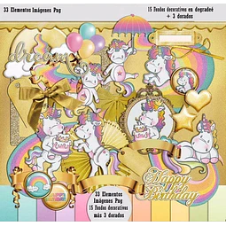 Kit Imprimible Unicornio Scrab 03