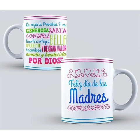 Diseños Plantillas Para Tazas Día De La Madre Sublimación M1