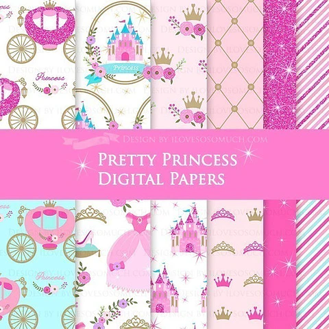 Cliparts Png Y Papeles Digitales Princesas En Rosa M18