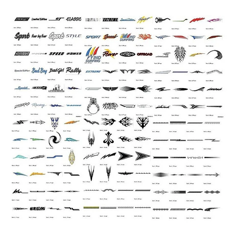 Pack 2465 Vectores Tuning Tribales Tatoo Estampar Y Ploteado