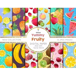 Papeles Digitales Frutas Frutales M55