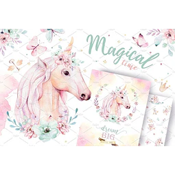 Cliparts Png Unicornios Magicos Acuarela Watercolor Pa38