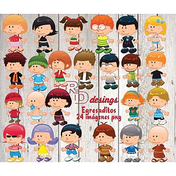 Kit Imprimible  Egresaditos 3 - 24 Imagenes
