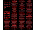 Pack 2465 Vectores Tuning Tribales Tatoo Estampar Y Ploteado
