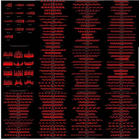 Pack 2465 Vectores Tuning Tribales Tatoo Estampar Y Ploteado