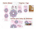 Kit Imprimible Mandala Rosa Editable