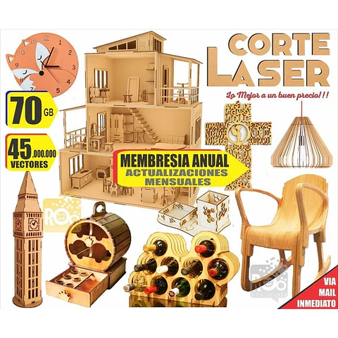 Pack Premium Vectores Corte Laser Cnc Membresia Anual