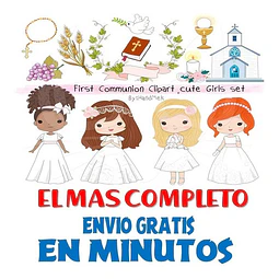 Pack Imagenes Personajes Niñas Primera Comunion + Regalo A1