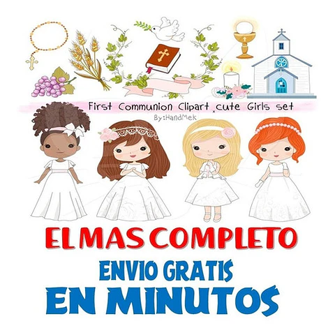 Pack Imagenes Personajes Niñas Primera Comunion + Regalo A1