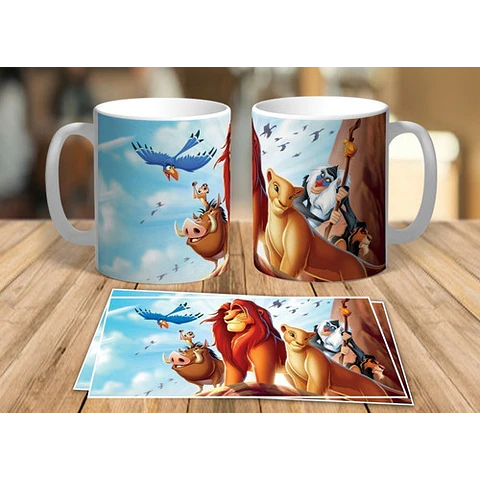 38 Plantillas Sublimación Tazas Infantiles - El Rey León