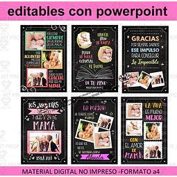Kit Imprimible Dia De La Madre Editable 3 En 1