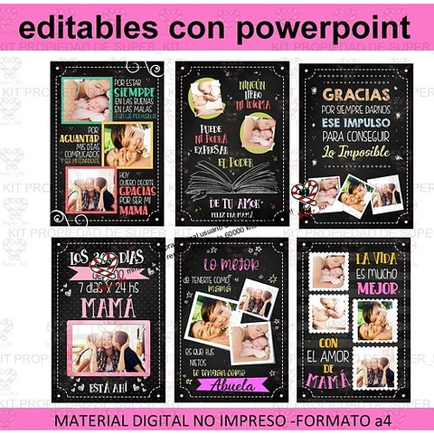 Kit Imprimible Dia De La Madre Editable 3 En 1