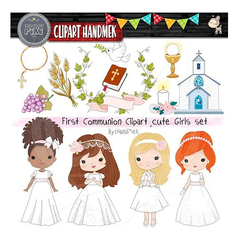 Pack Imagenes Personajes Niñas Primera Comunion + Regalo A1