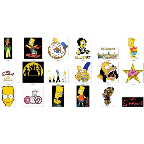 Pack 200+ Diseños Multiuso De Los Simpsons Sublimacion Y +