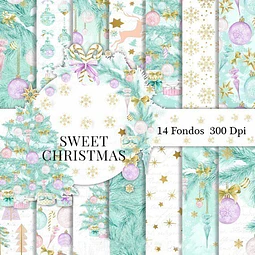 Kit Imprimible  Navidad 1- 14 Fondos 