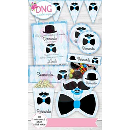 Kit Imprimible Invitaciones Candy Bar Png / Little Man
