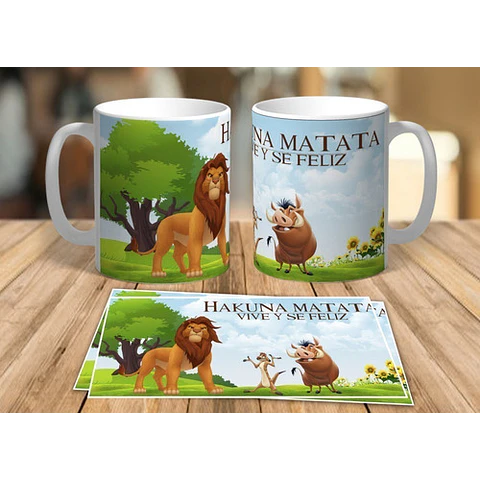38 Plantillas Sublimación Tazas Infantiles - El Rey León
