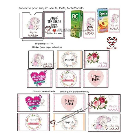 Kit Imprimible Dia De La Madre Editable 3 En 1