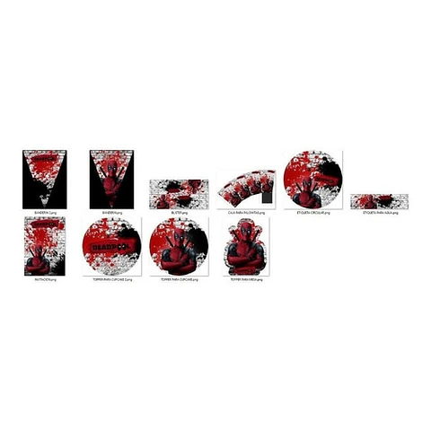 Kit Imprimible Invitaciones Candy Bar Png / Deadpool