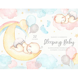 Cliparts Imagenes Png Bebes Durmiendo Acuarelas Es17