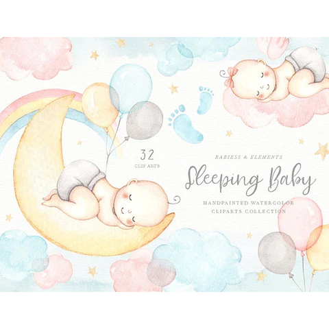 Cliparts Imagenes Png Bebes Durmiendo Acuarelas Es17