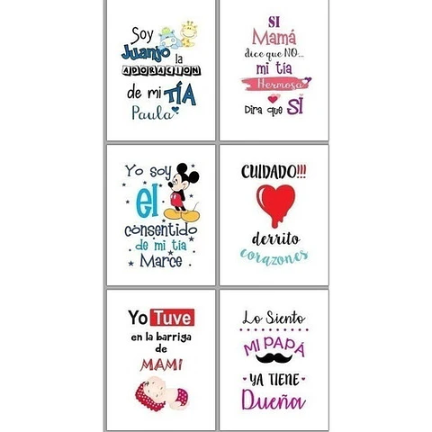 Plantillas Sublimación Bebe Body - Diseños Multiuso Frases