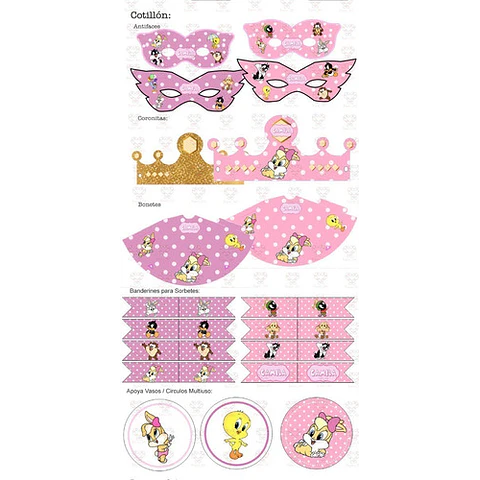 Kit Imprimible Looney Tunes Nena Editable