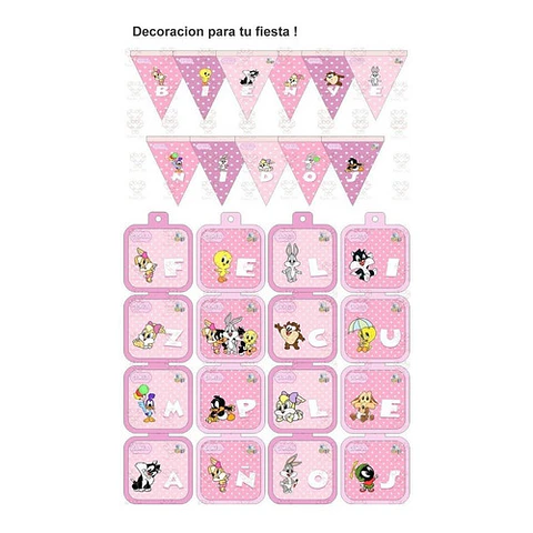 Kit Imprimible Looney Tunes Nena Editable